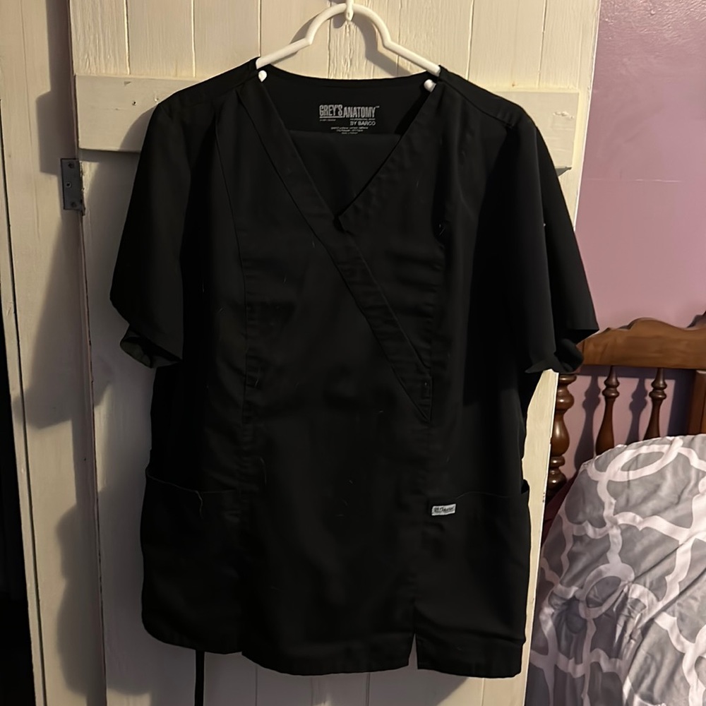Grey’s anatomy 2xl black scrub set